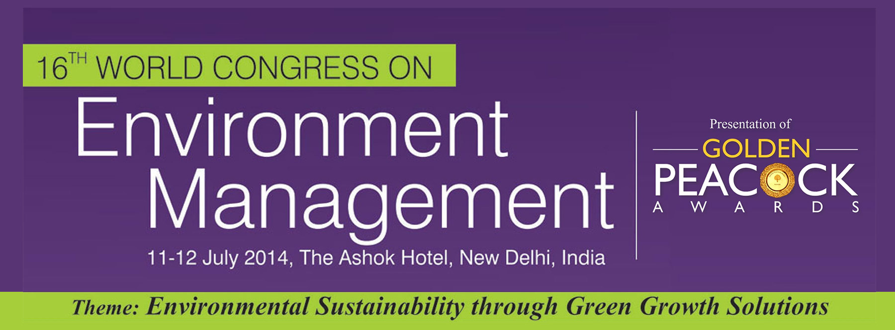 16th World Congress on Environment Management
