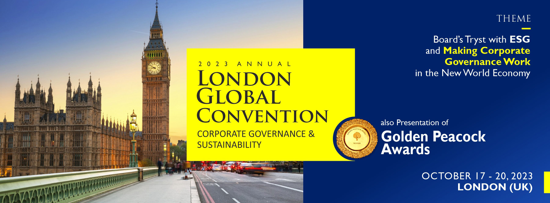 2023 London Global Convention
Corporate Governance & Sustainability Global Business Meet