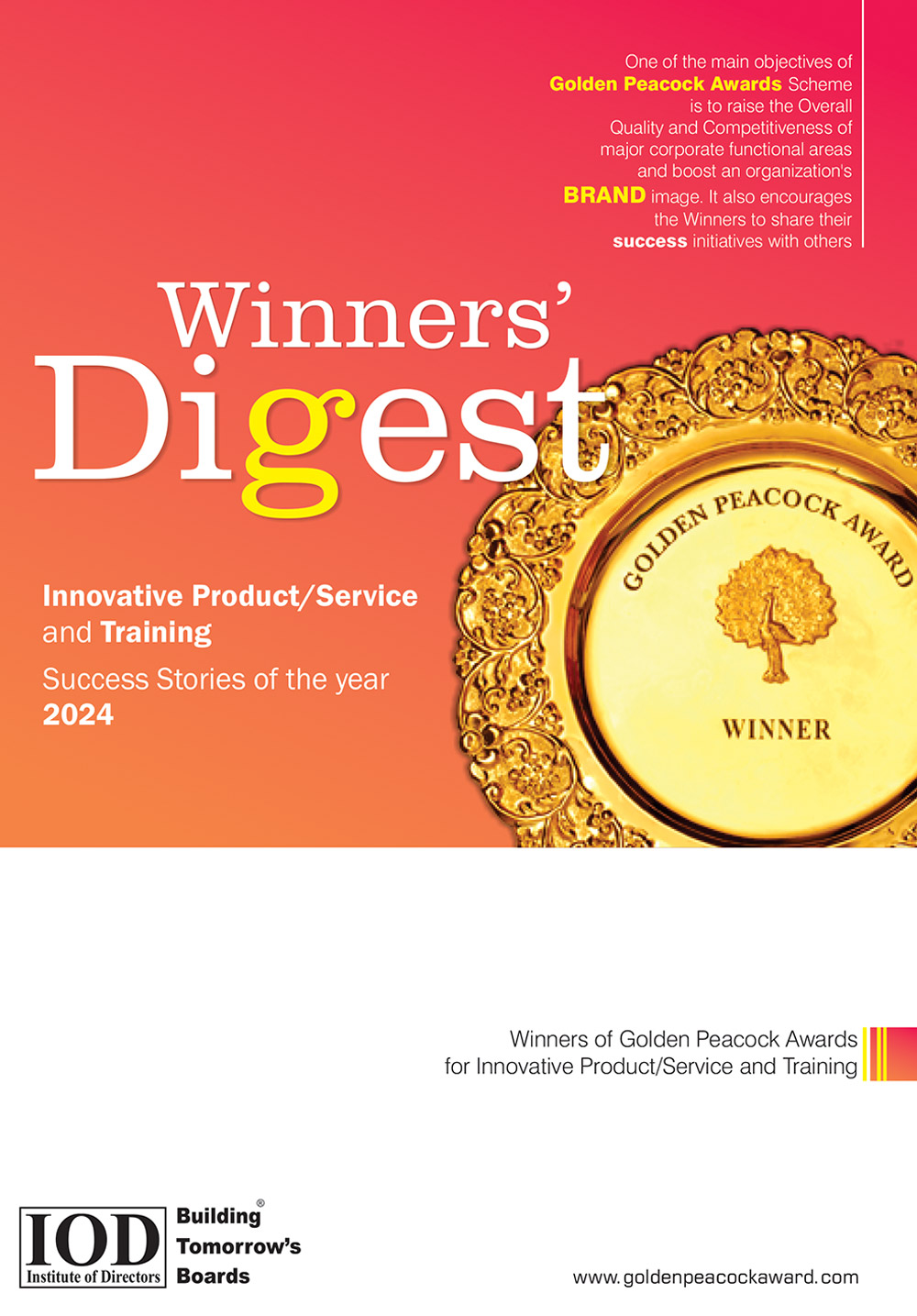 2024 - Winners' Digest - 
Innovative Product/Service and Training